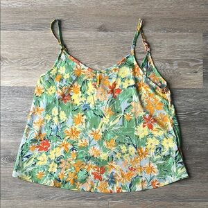 NWOT She + Sky size small floral spaghetti strap adjustable tank top